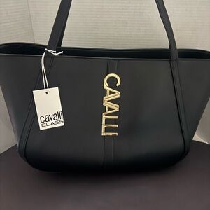 Cavalli Class Black Sandra Tote Bag BNWT